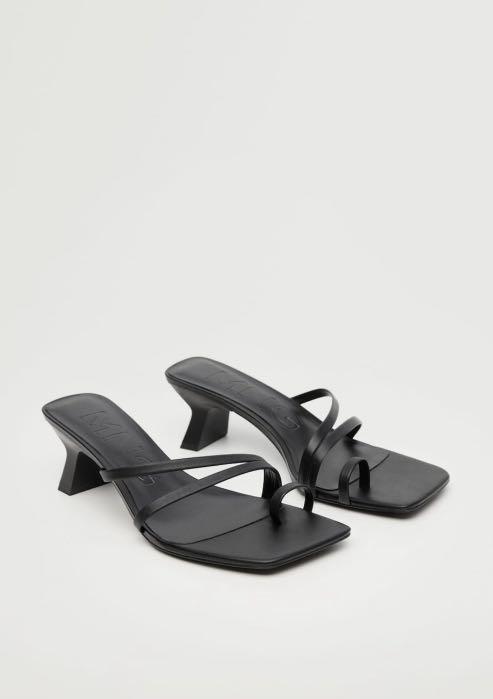 MANGO Straps heel leather sandals, Women's Fashion, Footwear, Sandals on  Carousell
