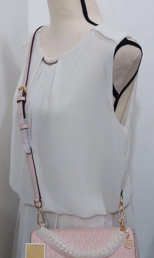 Michael Kors Lita Medium Two-Tone Logo Crossbody Bag Ballet
