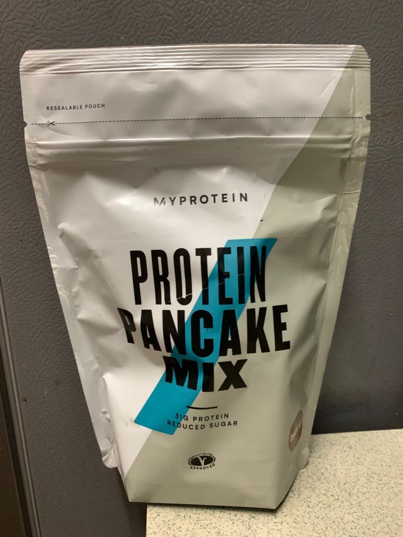 myprotein pancake mix 粉 健身產品 蛋白 朱古力味 31G protein 減糖, 健康及營養食用品, 健康補充品