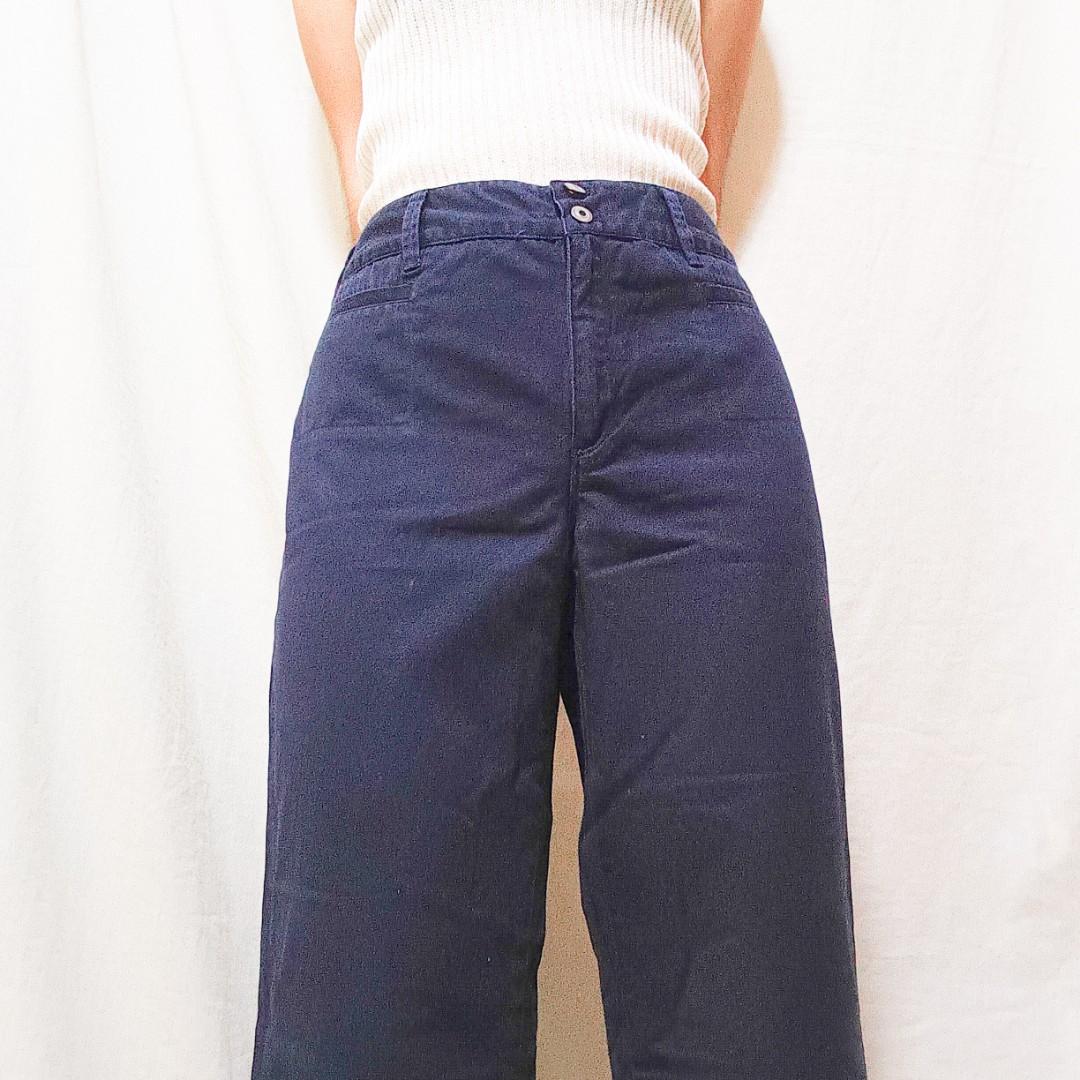 Navy Blue Pants, Women's Fashion, Bottoms, Jeans on Carousell