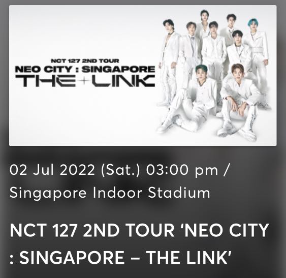 NCT 127 CONCERT TICKETS, Tickets & Vouchers, Event Tickets on Carousell