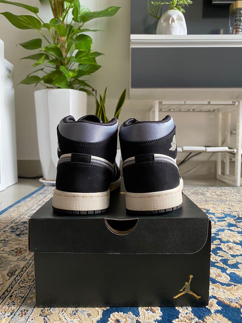 Nike Air Jordan 1 Mid SE Satin Grey Toe, Men's Fashion, Footwear, Sneakers  on Carousell