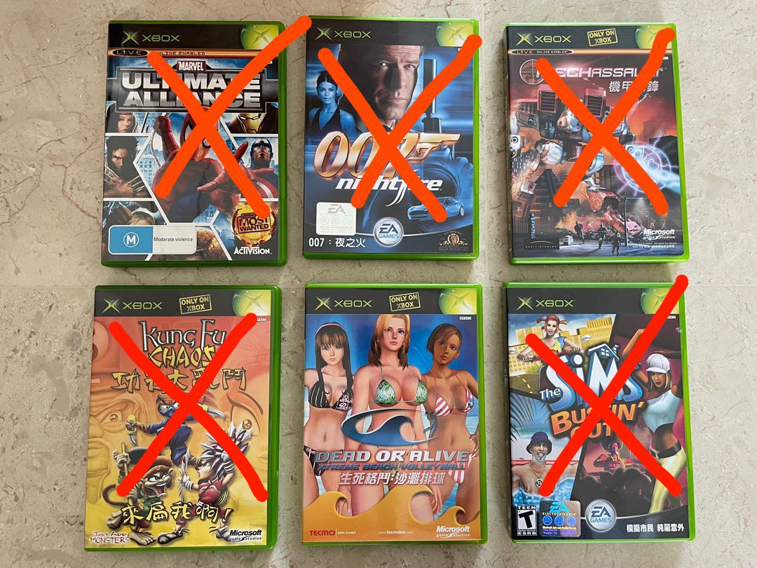 Old xbox games store for sale