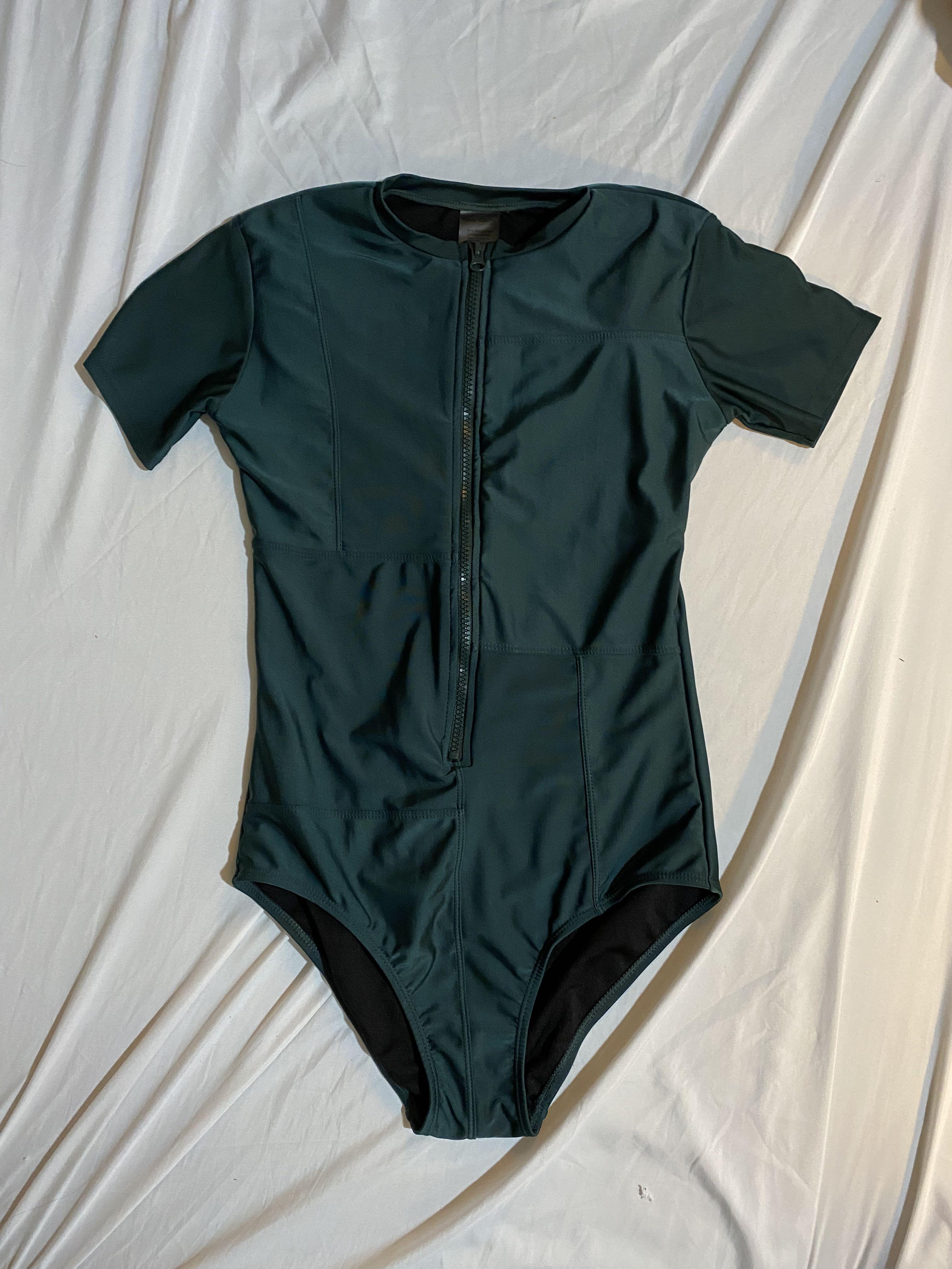 Onepiece Dark Green Swimsuit, Women's Fashion, Swimwear, Bikinis