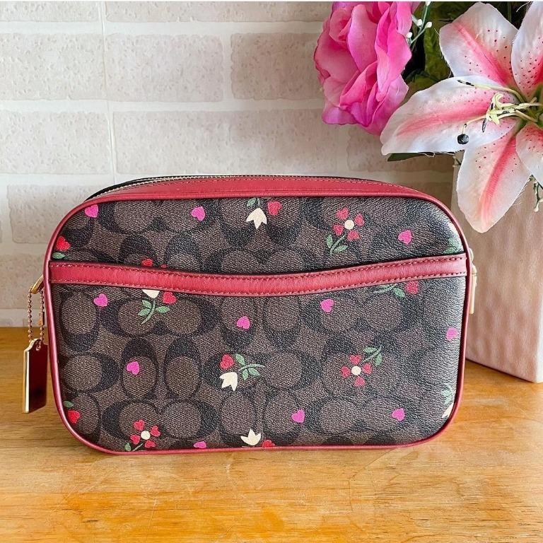 Original Coach Jes Crossbody in Signature Canvas with Heart Petal Print