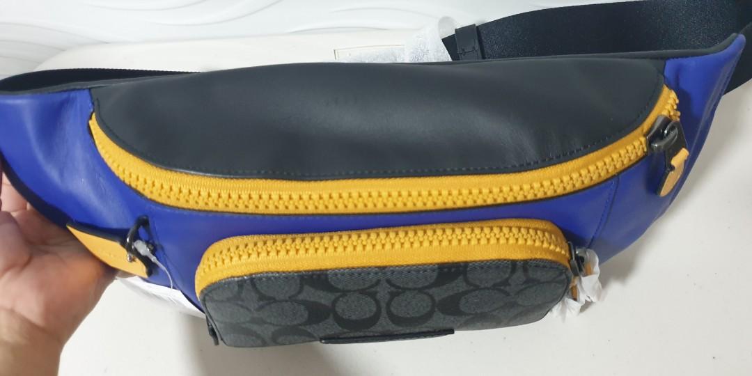 Original COACH Track Belt Bag In Colorblock Signature Canvas, Men's