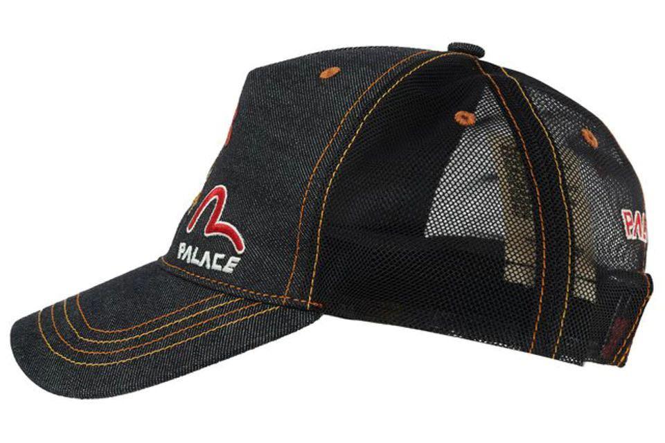 Palace x Evisu Denim Trucker Hat, Men's Fashion, Watches