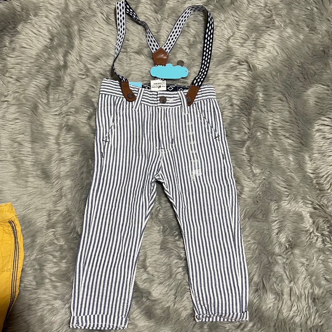 Pants with suspender, Babies & Kids, Babies & Kids Fashion on Carousell