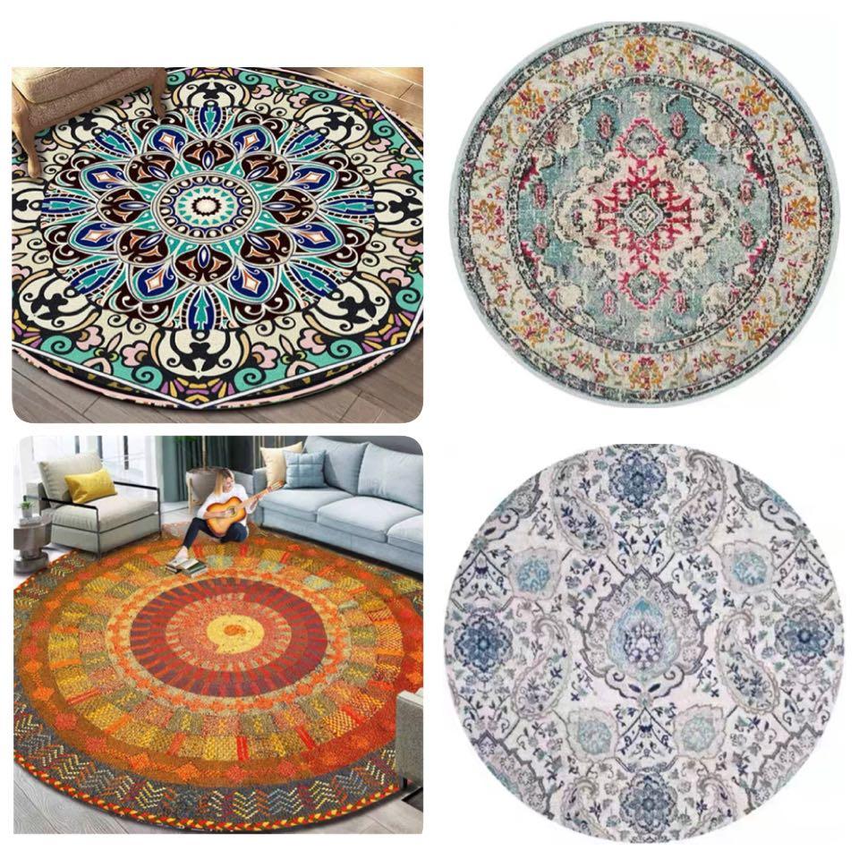 PO Large round carpet/rug, Furniture & Home Living, Home Decor, Carpets