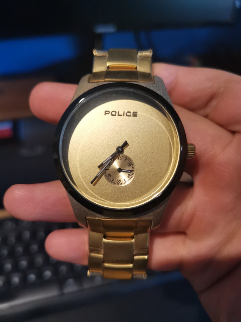 Police gold cheap watch price
