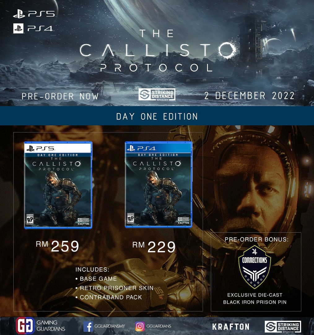(Pre-order) PS4 The Callisto Protocol - Day One Edition (R3/ENG), Video ...