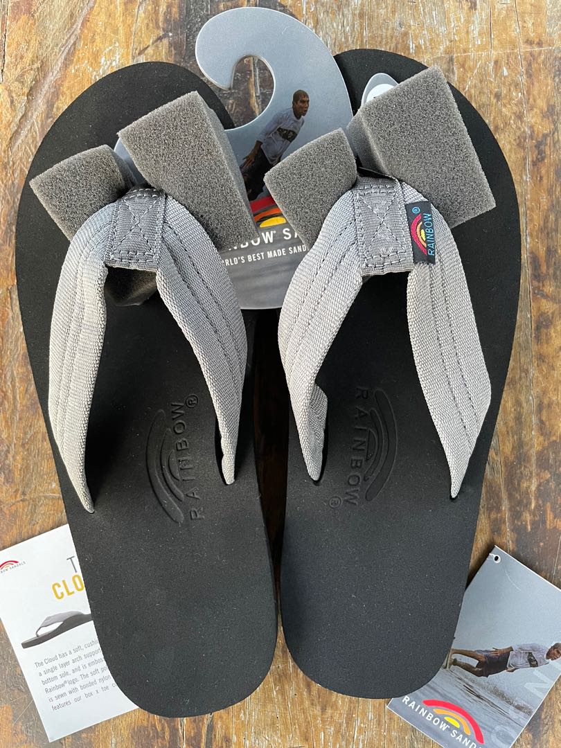 80's FLIP FLOPS Black Rainbow Thick Foam Sandals HAWAII Thongs Rare Vintage  Striped Leather Strap Measures 12 1/4 Inches - Etsy