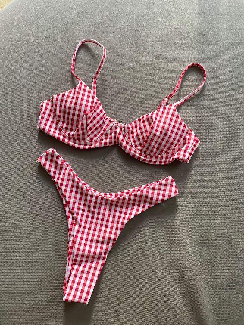Zaful top gingham bikini