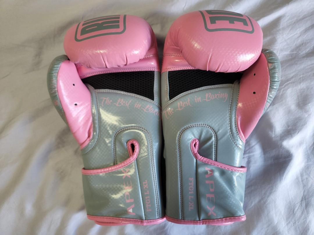 Ringside Boxing Gloves Pink and Grey, Sports Equipment, Other Sports