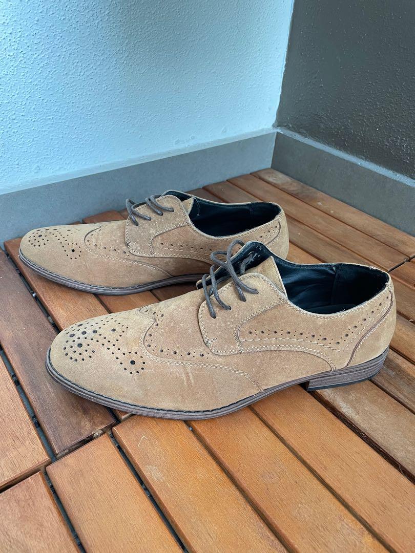 River island tan best sale brogues