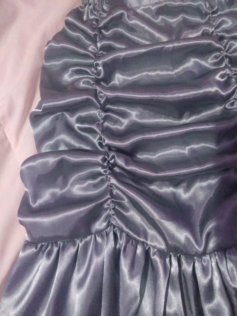 ruched satin skirt, Fesyen Wanita 