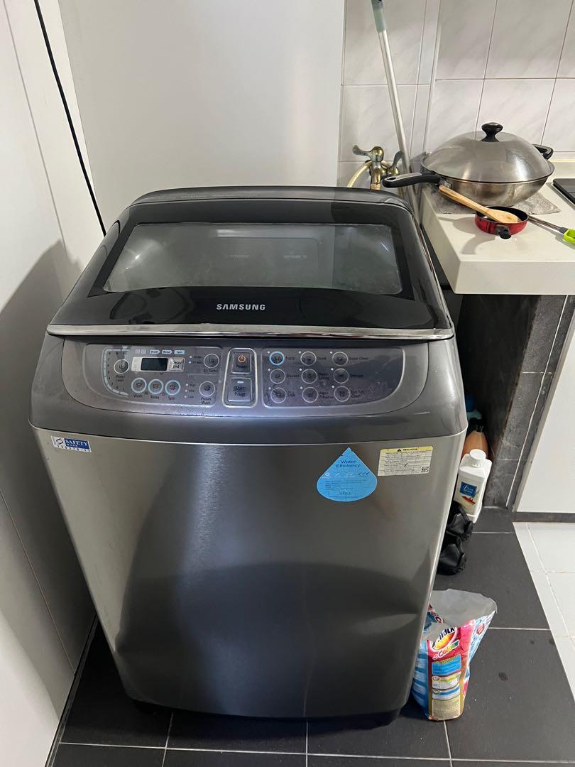 Samsung washing machine 11 kg top load can wash, rinse and spin , TV
