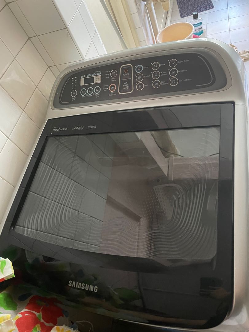 Samsung Washing Machine WA10J5730SS/GU Top Load Washer, Activ Dualwash