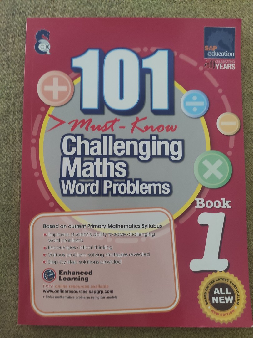 SAP 101 must know challenging maths word problems book 1, Hobbies ...
