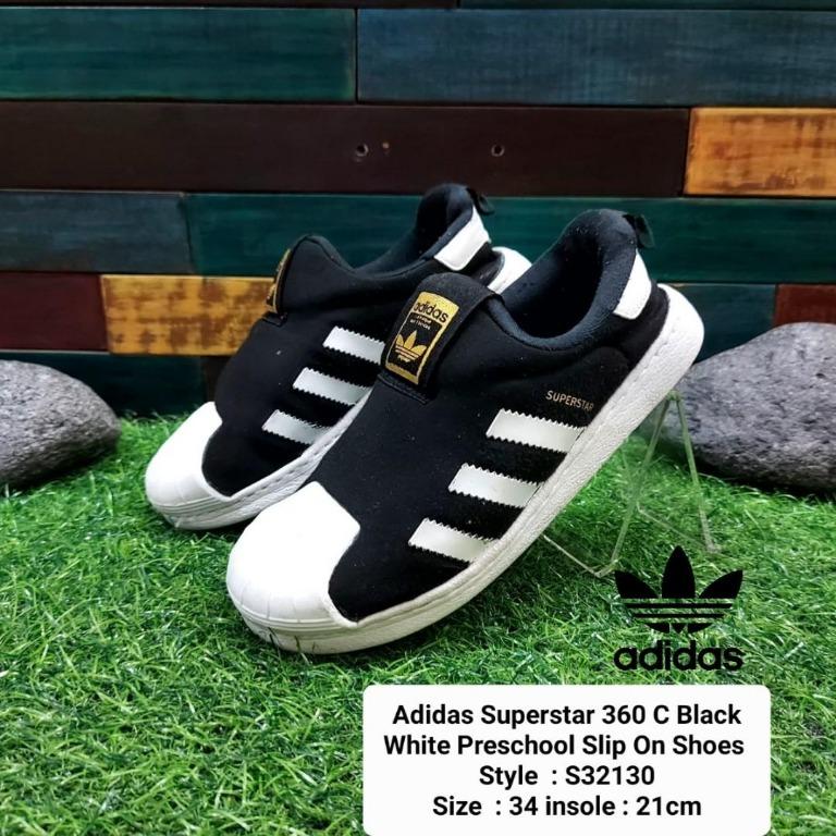 Sepatu Anak Adidas S32130 Superstar 360 C Preschool Slip On Size 34