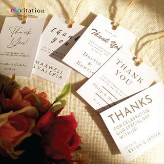 Souvenir Tags for any occasion I Weddings | Birthday | Debut | Corporate etc With Free twine