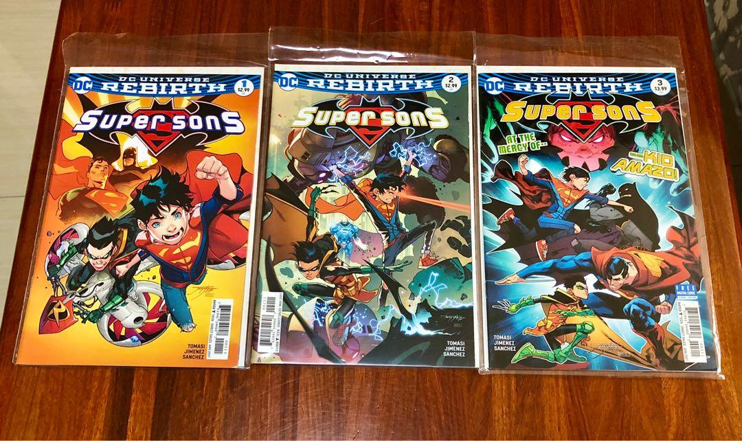 Super Sons DC Rebirth #1 - #3, Hobbies & Toys, Books & Magazines
