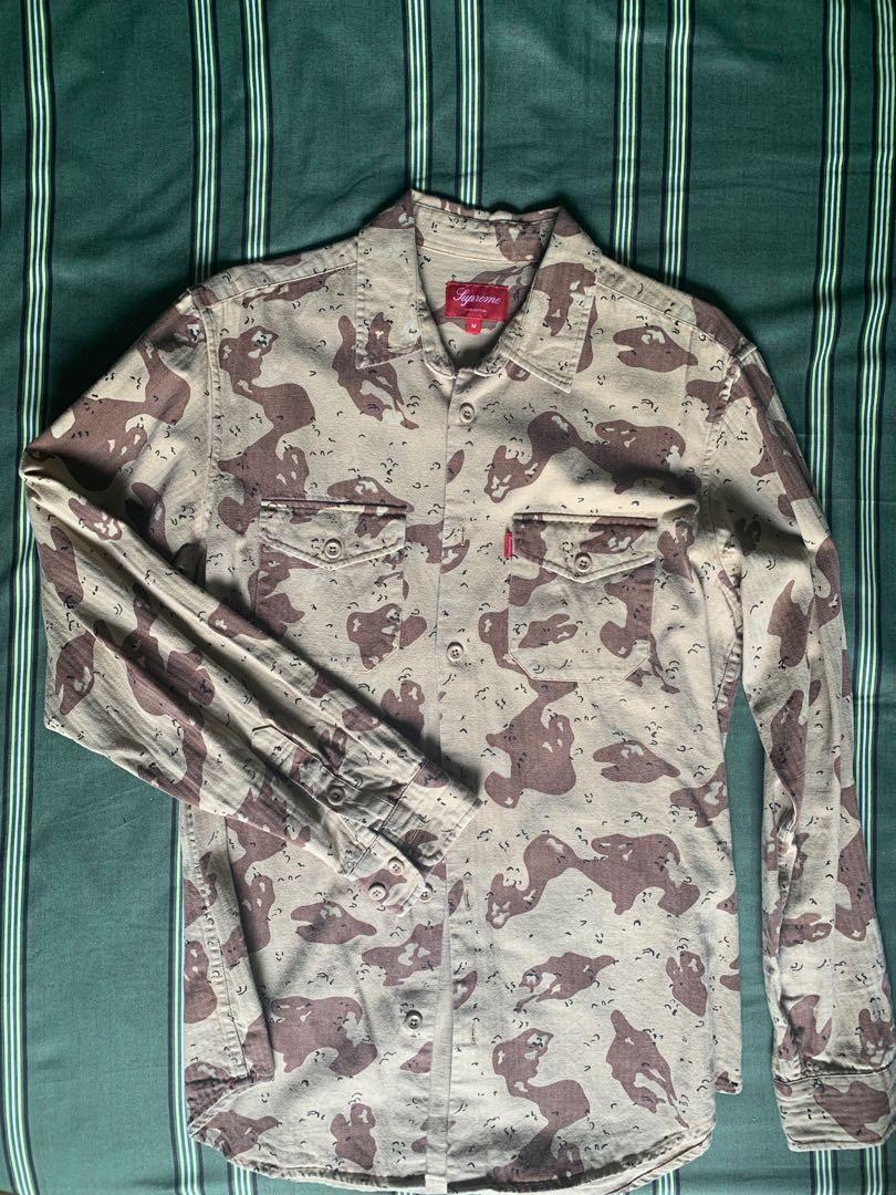 Supreme Desert Camo Shirt M Size, Men's 