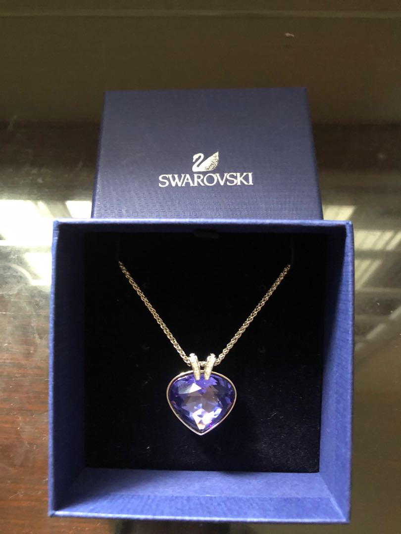Swarovski Crystal Necklace Purple Women s Fashion Jewelry