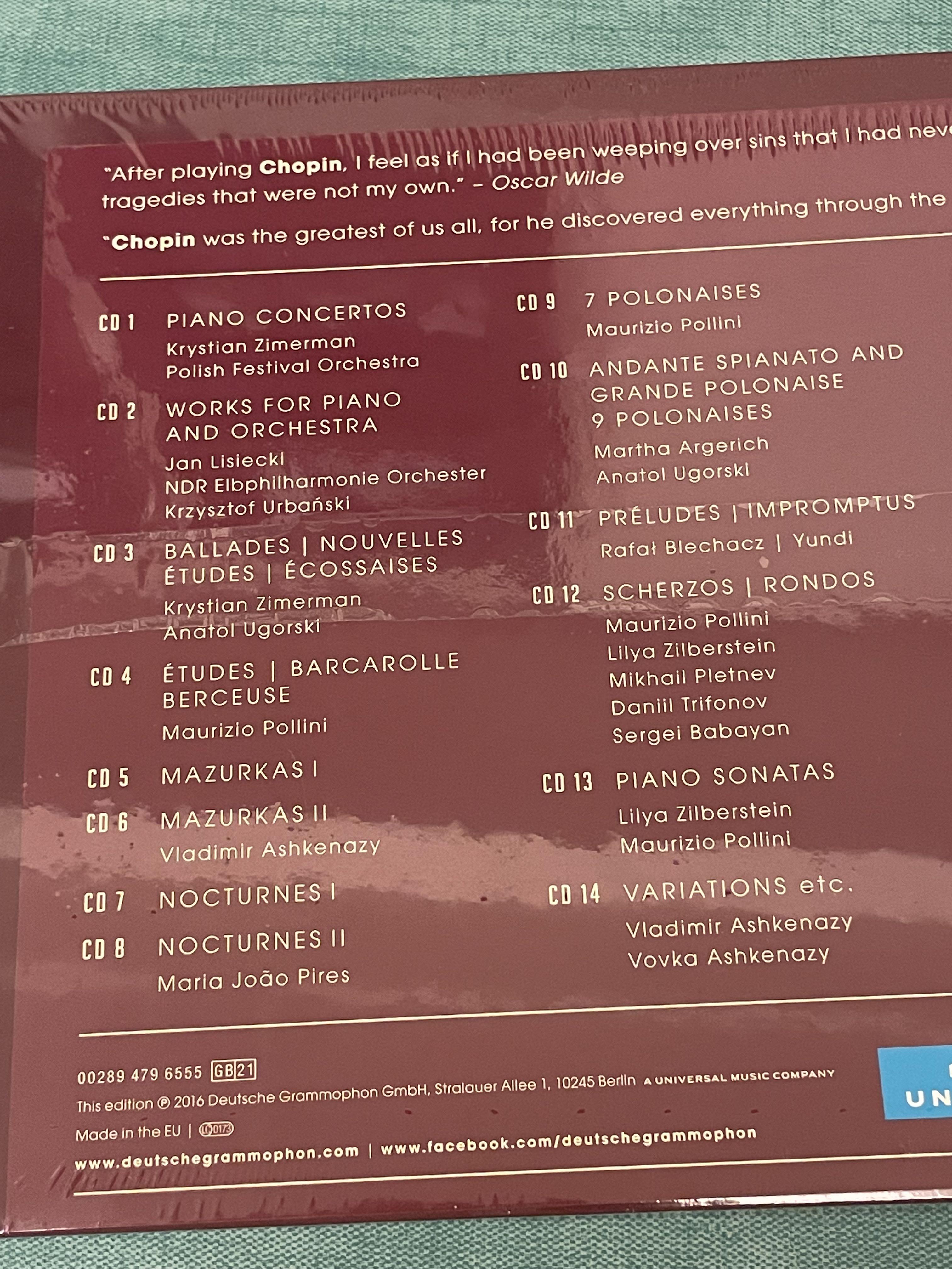 The Complete Chopin (Deluxe Edition) Label Deutsche Grammophon (DG) Box
