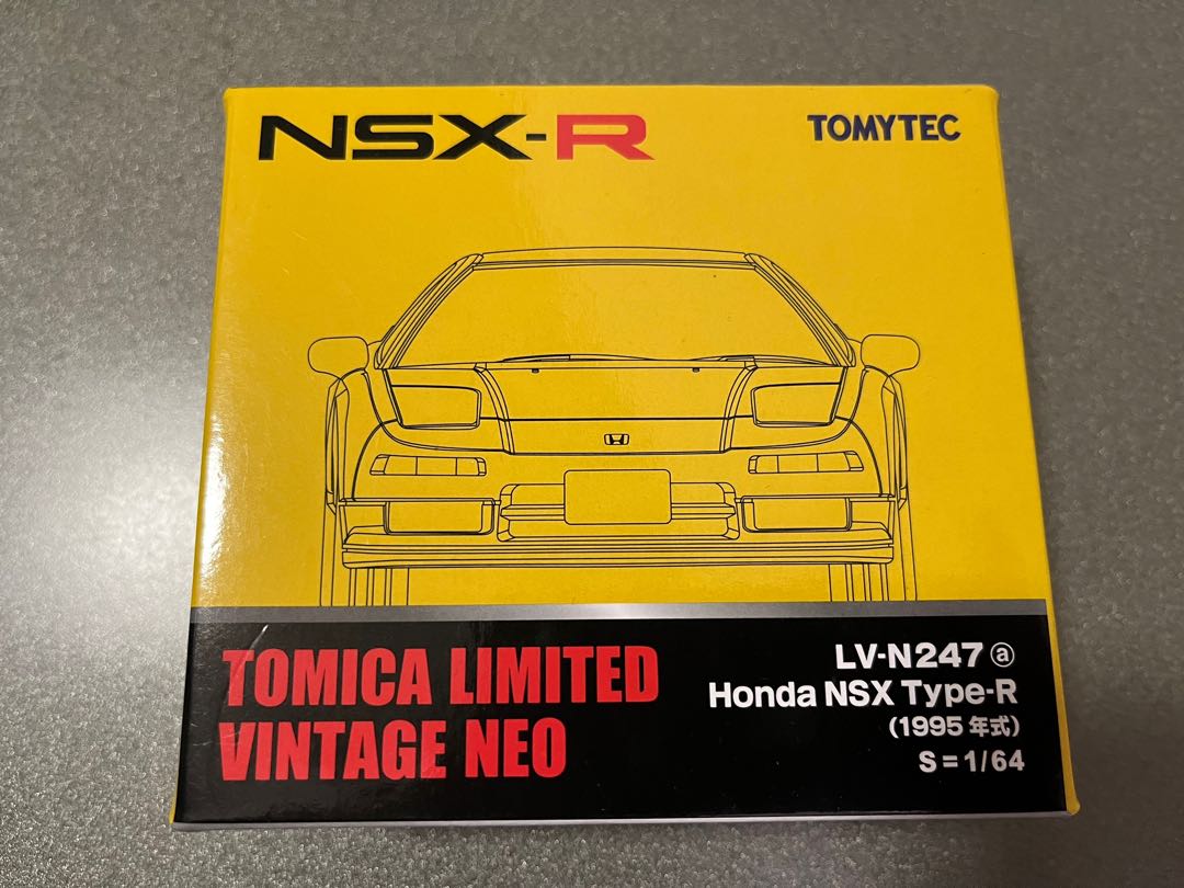 Tomytec Tomica Limited Vintage Neo Lv N247a Honda Nsx Type R Yellow 95 Year Model 興趣及遊戲 玩具 遊戲類on Carousell