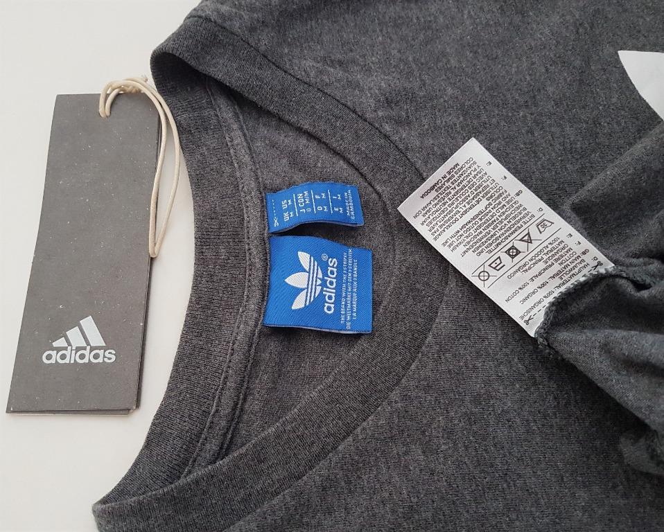 Trendy Adidas Designer T Shirt Grey Top Medium Size Adidas Tee Art D cor Graphic Shirt Pop Art T Shirt Adidas 3 stripes logo Number 03