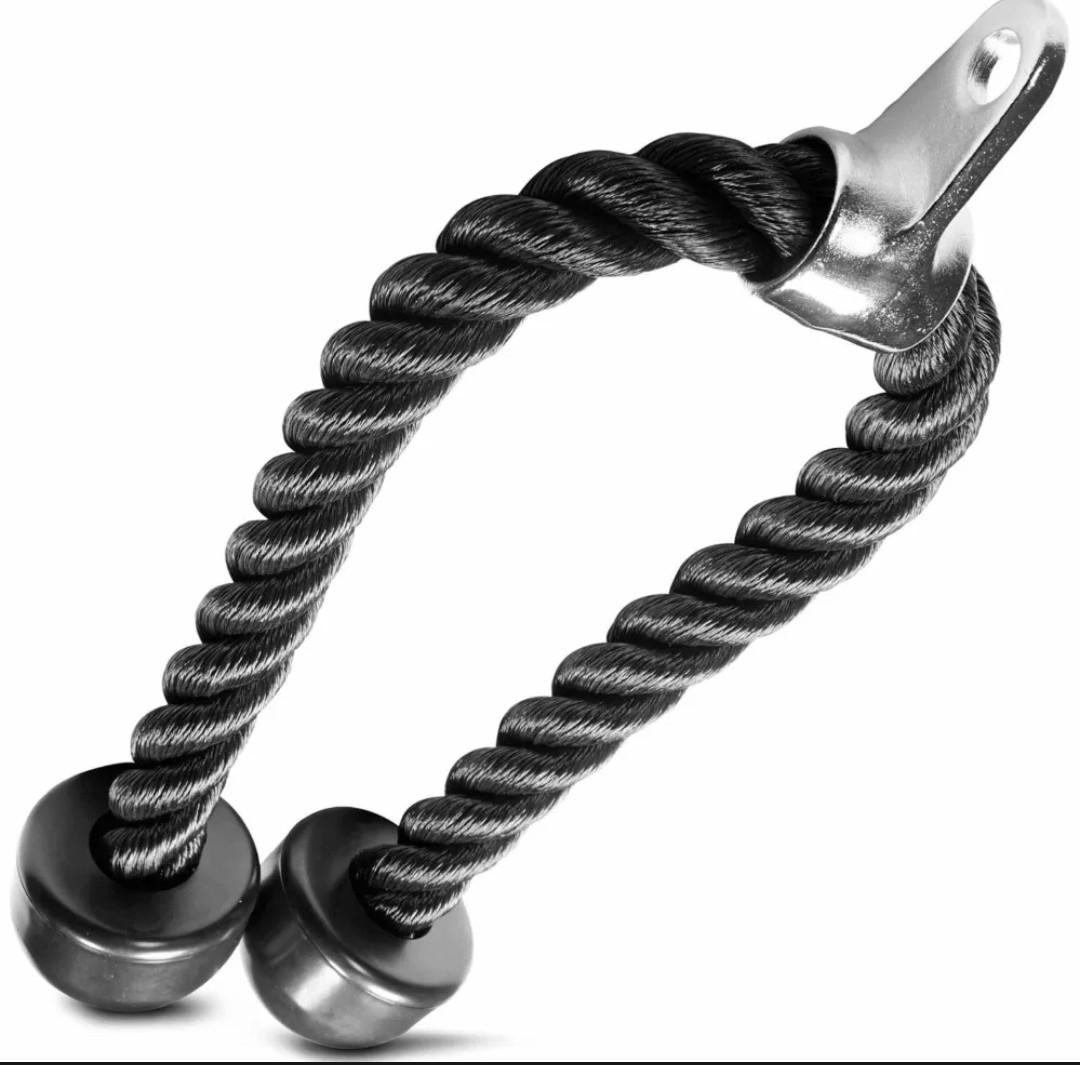 Tricep Rope Pull Down Gym Training Hand Pulley Fitness Cable Attachment