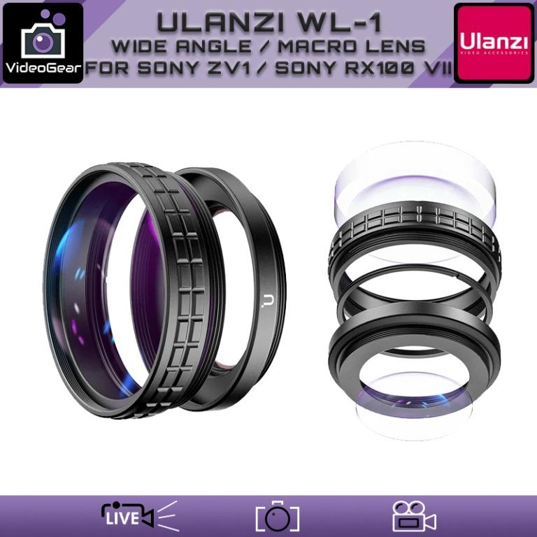 Ulanzi WL-1 Wide Angle/Macro Lens for Sony ZV-1/ Sony RX100 VII