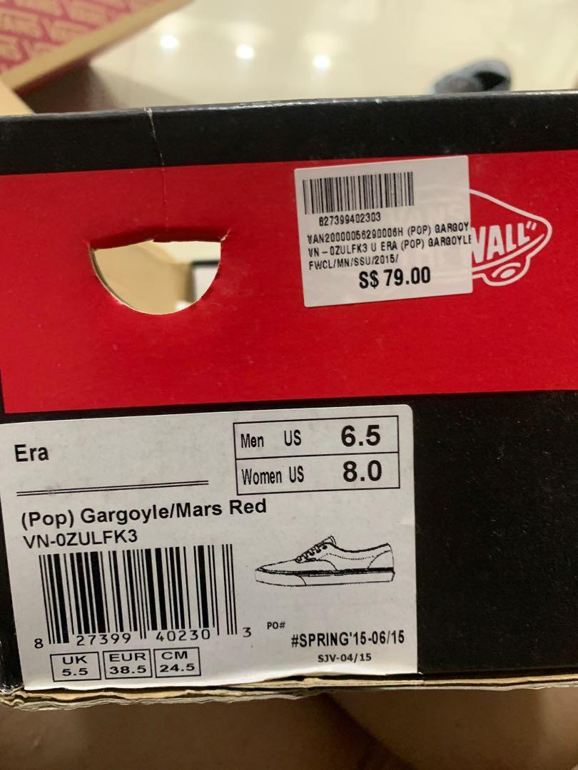 Red vans hotsell size 15