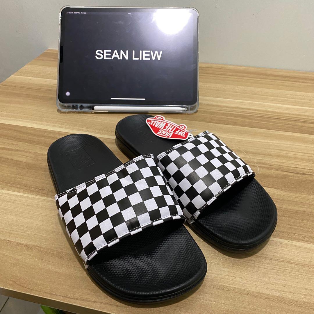 Vans Slide Checkerboard SeeHere Men s Fashion Footwear