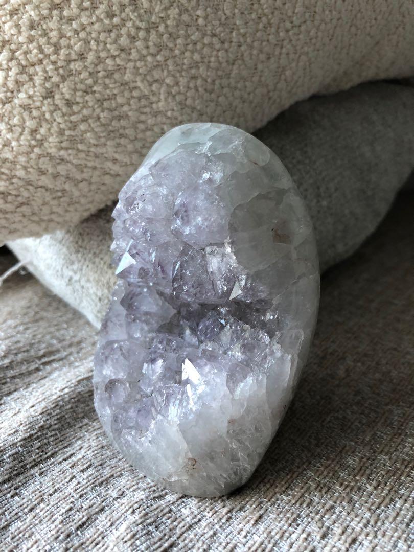 White amethyst crystal top
