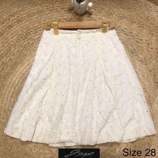 White Eyelet Midi Skirt (28-29)