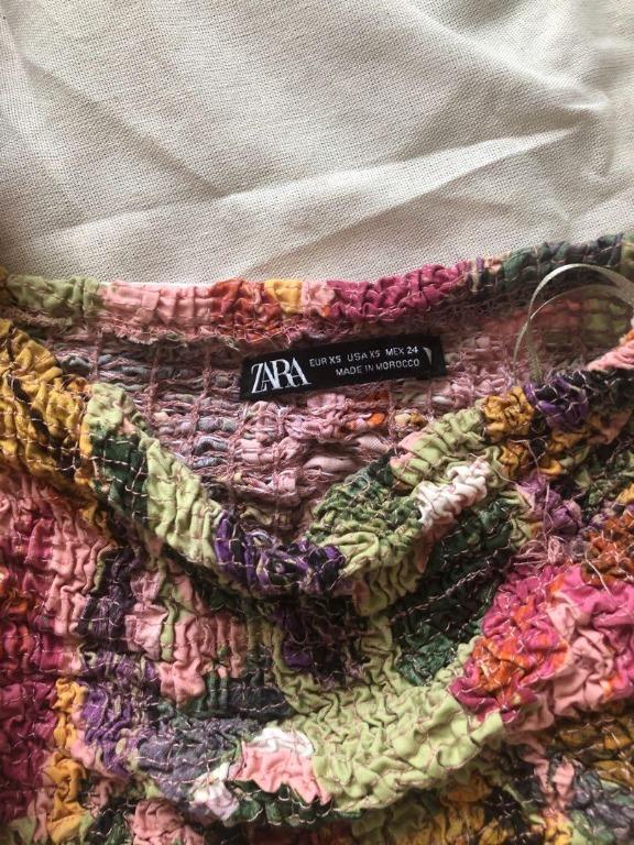 Zara floral smocked top, Women's Fashion, Tops, Others Tops on Carousell