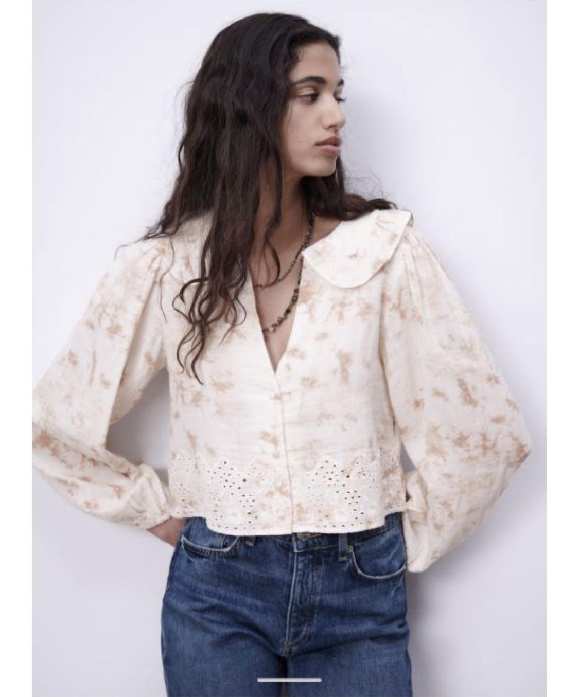 Zara Tie Dye Crop Top, Women's Fashion, Tops, Blouses on Carousell