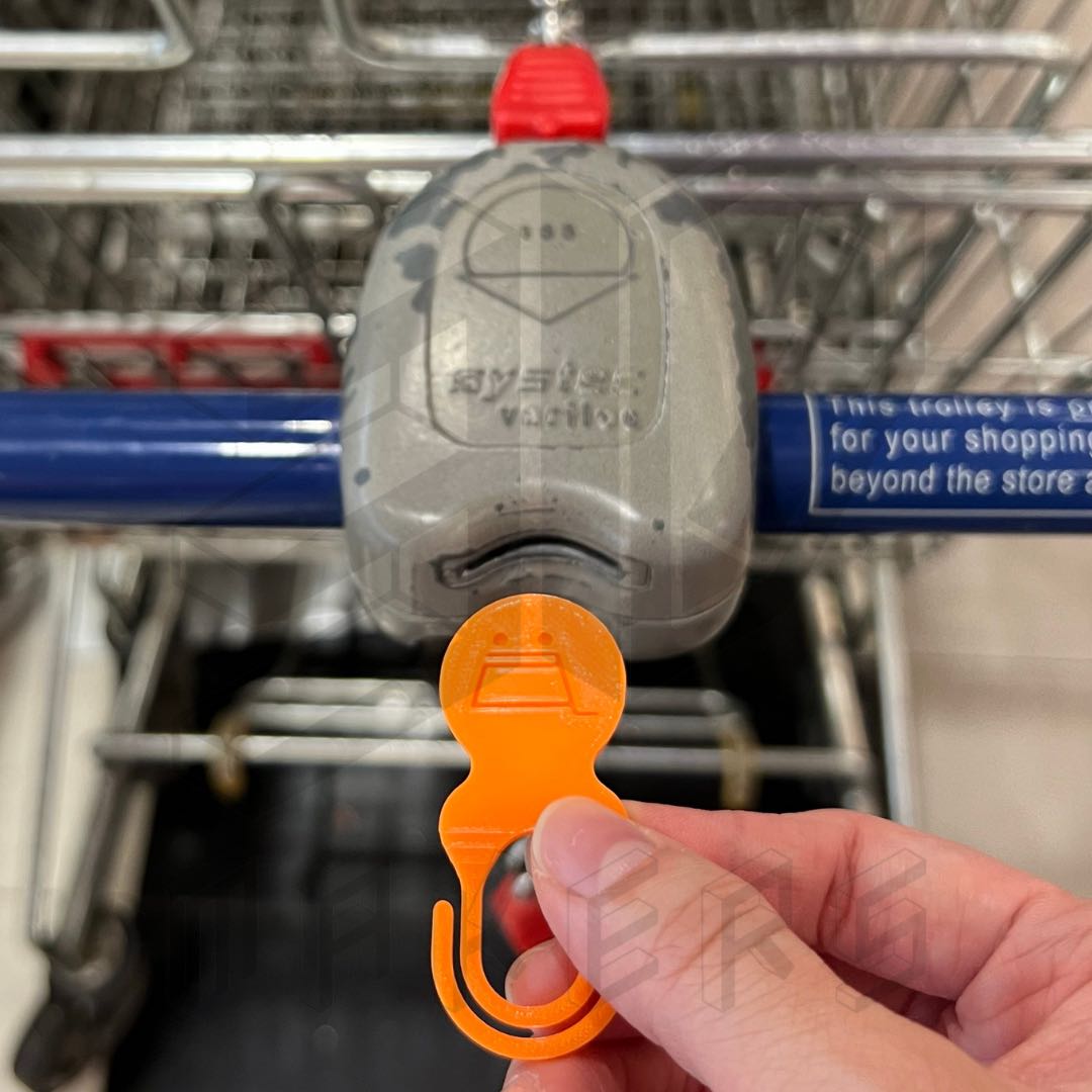 1 50 Trolley Coin Token Keychain Trolley Coin Keyring Shopping Supermarket Keychain 3D Keyring