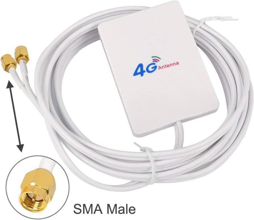 [701] 15dBi 4G LTE Antenna Dual SMA Male High Gain Network Ethernet ...