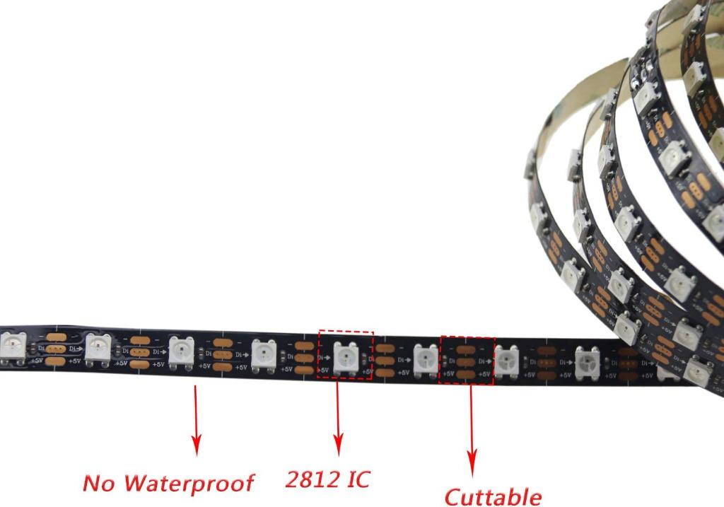 A17 Rextin 16.4FT 5M WS2812B 300LEDS RGB LED Strip Lights DC5V (Black PCB, IP30 300Leds) (No Box), Furniture & Home Living, Lighting & Fans, Lighting on Carousell A17 Rextin 16.4FT 5M WS2812B 300LEDS RGB LED Strip Lights DC5V (Black PCB, IP30 300Leds) (No Box), Furniture & Home Living, Lighting & Fans, Lighting on Carousell