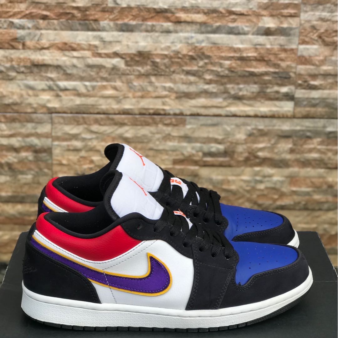 AIR JORDAN 1 LOW LAKERS TOP 3 100% Authentic, Fesyen Pria