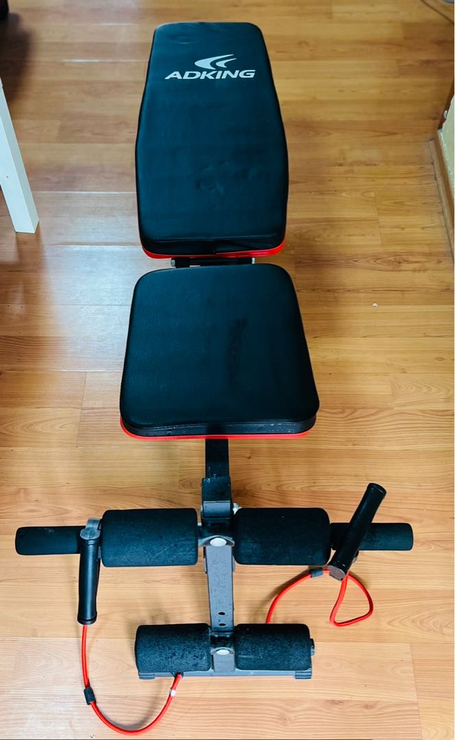 An almost new mini gym for you 40kg weight plus bench Sports Equipment Exercise Fitness Weights Dumbbells on Carousell