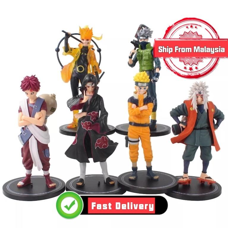 Naruto Shippuden Action Figure Toy Modelo, Kakashi, Sasuke