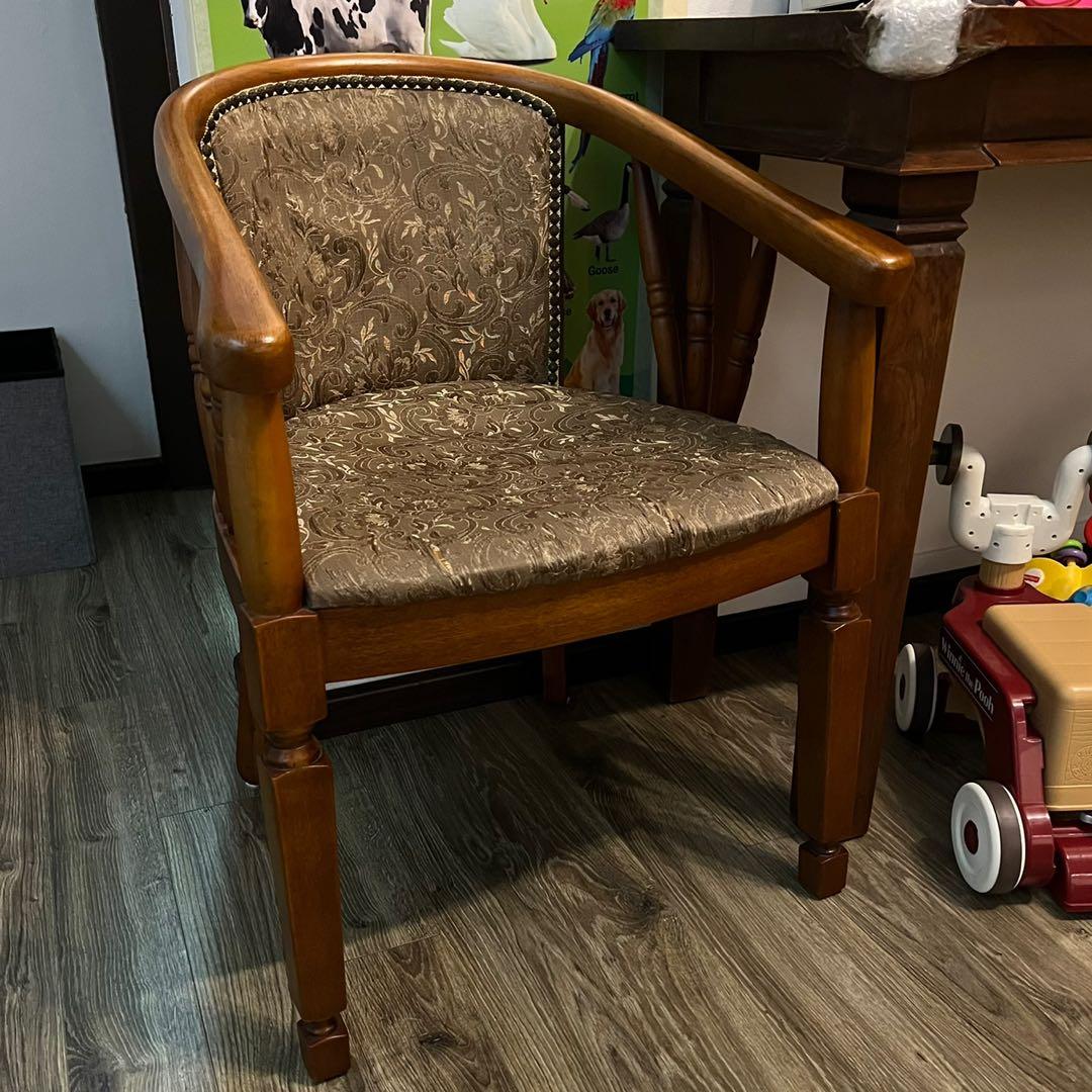 Crate and Barrel antique style solid wood chair armchair sofa