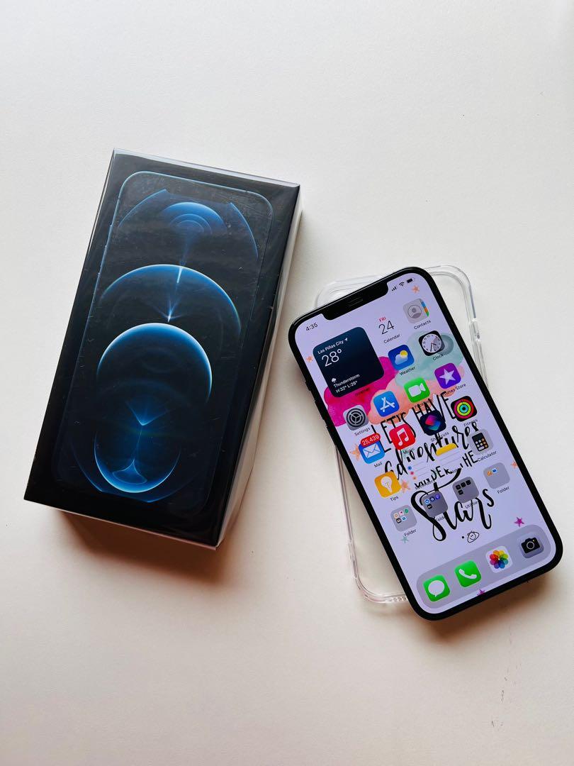 Apple iPhone 12 Pro Max 128 FU NTC (Category: iPhone 12 Series) located in Las Pinas. Submitted by cnp2021 (Listing ID 1171787826, Image 1). Description: ⚠️IPHONE 12 PRO MAX⚠️ 📲 : 128gb / Pacific Blue / Complete All Orig : Good as new / Factory Unlocked / NTC 💶 : BDO/BPI/Gcash 🏷 : Php 43000 📍: Las Pinas DM for inquiries.