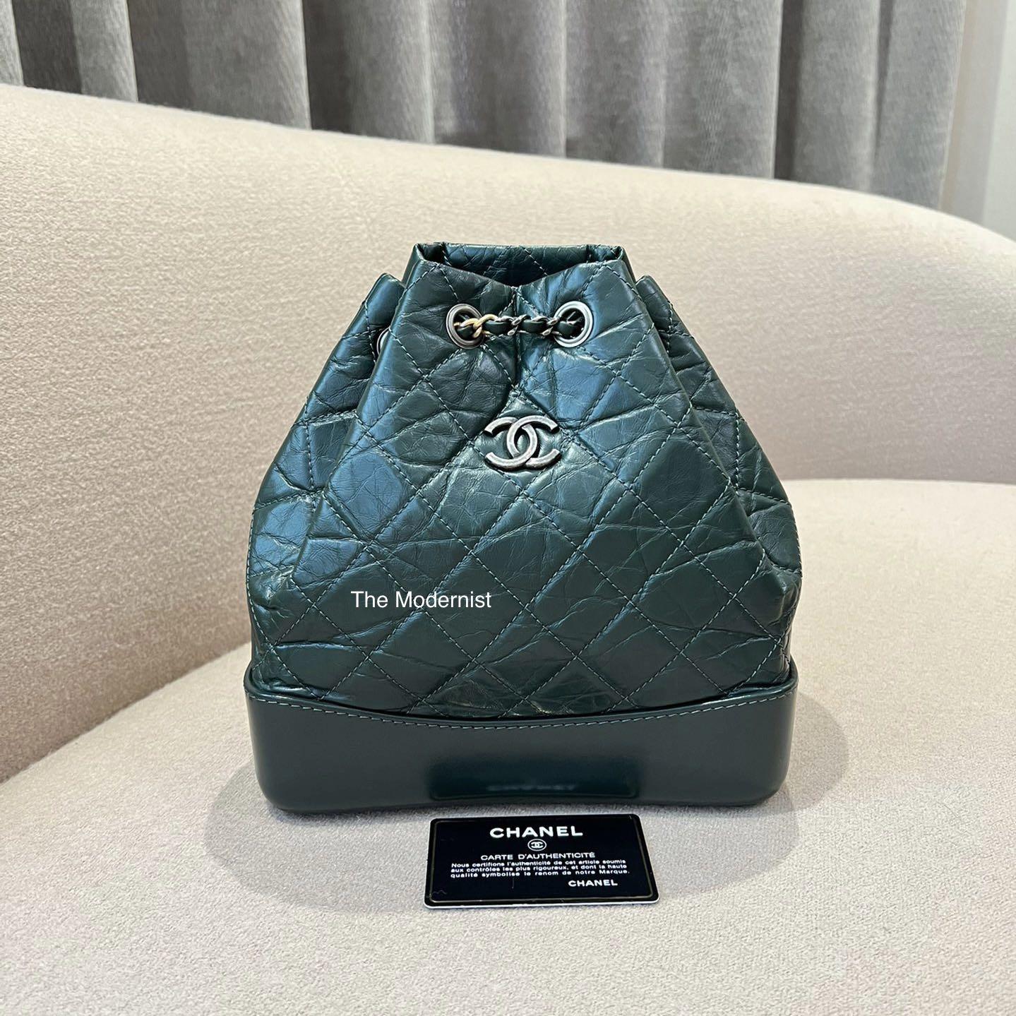 Chanel green discount backpack