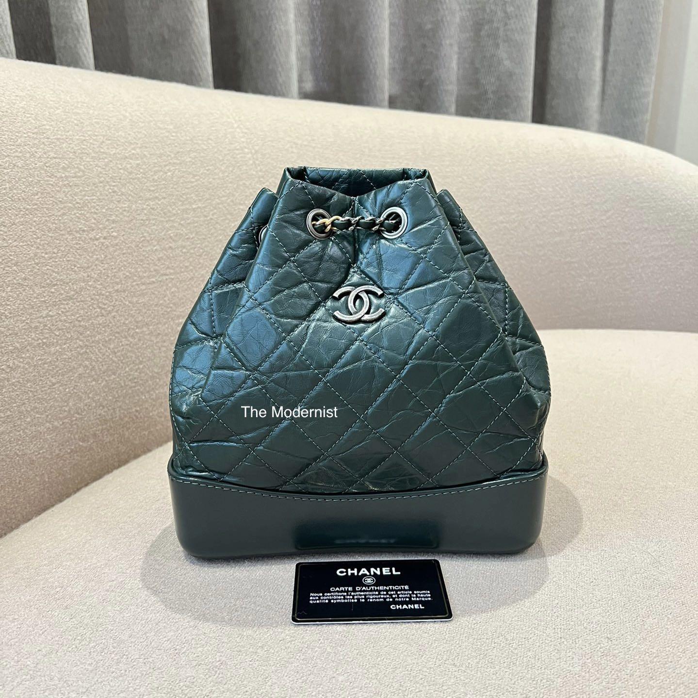 chanel gabrielle dark green small, Luxury, Bags & Wallets on Carousell