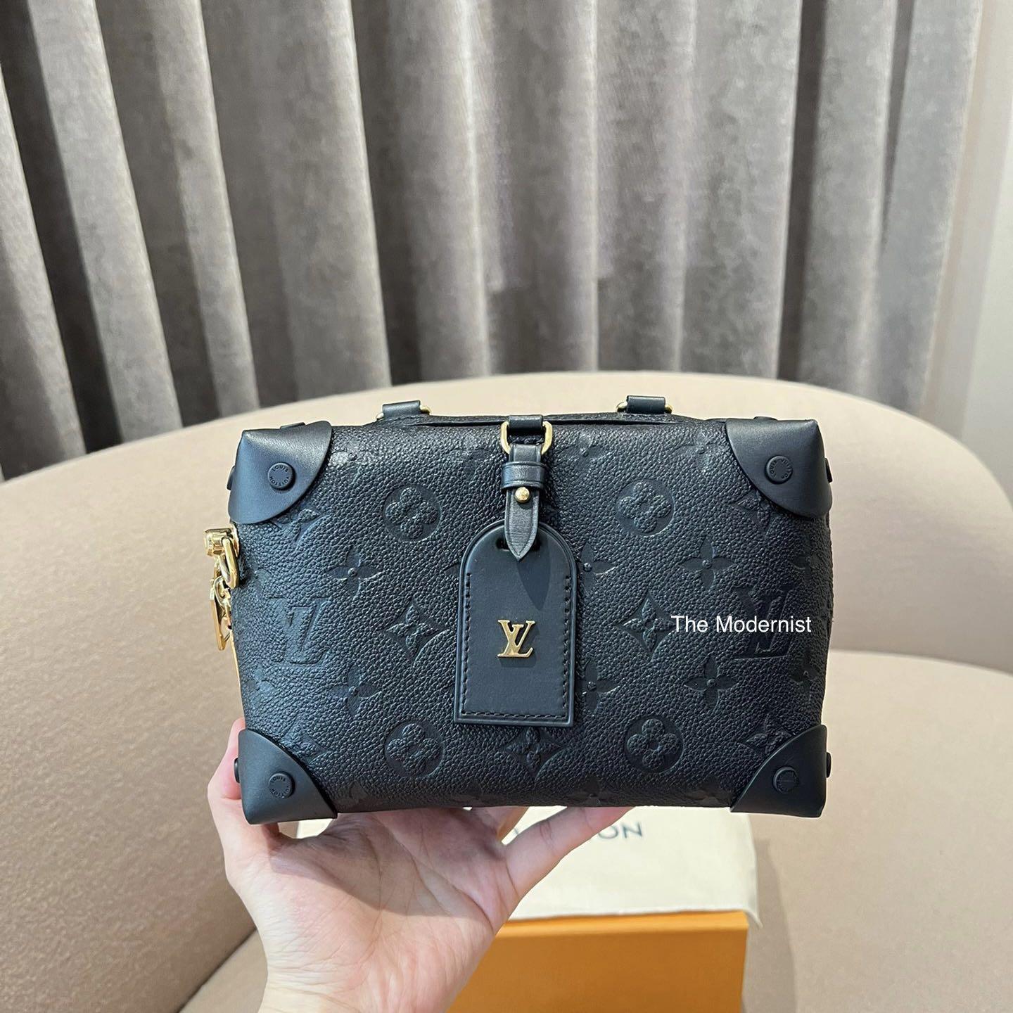 Louis Vuitton, Bags, Authentic Louis Vuitton Petite Malle Souple Black In Empreinte  Leather